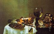 Willem Claesz Heda Breakfast Still Life with Blackberry Pie oil on canvas